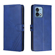 Leather Case Stands Flip Cover Holder H02X for Motorola Moto G Stylus (2023) 5G Blue