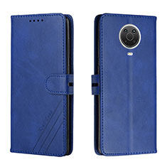 Leather Case Stands Flip Cover Holder H02X for Nokia G10 Blue