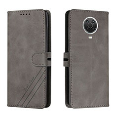 Leather Case Stands Flip Cover Holder H02X for Nokia G10 Gray