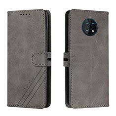 Leather Case Stands Flip Cover Holder H02X for Nokia G50 5G Gray