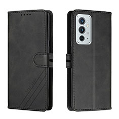 Leather Case Stands Flip Cover Holder H02X for OnePlus 9RT 5G Black