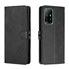 Leather Case Stands Flip Cover Holder H02X for Oppo A94 5G Black