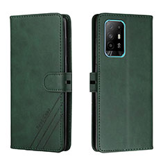 Leather Case Stands Flip Cover Holder H02X for Oppo A94 5G Green