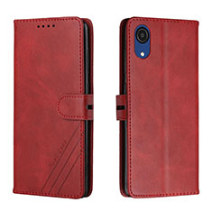 Leather Case Stands Flip Cover Holder H02X for Samsung Galaxy A03 Core Red