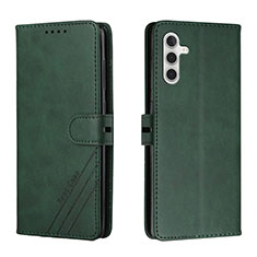 Leather Case Stands Flip Cover Holder H02X for Samsung Galaxy A04s Green