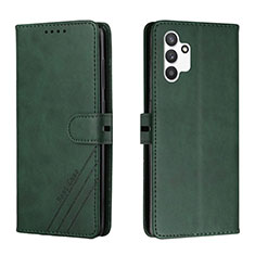Leather Case Stands Flip Cover Holder H02X for Samsung Galaxy A13 4G Green