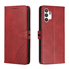 Leather Case Stands Flip Cover Holder H02X for Samsung Galaxy A13 4G Red
