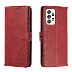 Leather Case Stands Flip Cover Holder H02X for Samsung Galaxy A33 5G Red