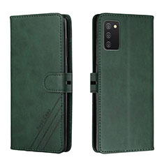 Leather Case Stands Flip Cover Holder H02X for Samsung Galaxy M02s Green