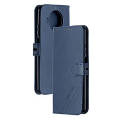 Leather Case Stands Flip Cover Holder H02X for Xiaomi Mi 10i 5G Blue