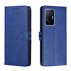 Leather Case Stands Flip Cover Holder H02X for Xiaomi Mi 11T 5G Blue