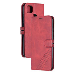 Leather Case Stands Flip Cover Holder H02X for Xiaomi POCO C3 Red