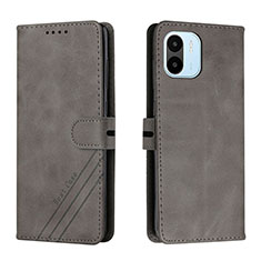 Leather Case Stands Flip Cover Holder H02X for Xiaomi Poco C50 Gray