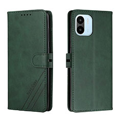 Leather Case Stands Flip Cover Holder H02X for Xiaomi Poco C50 Green