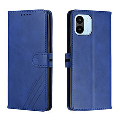 Leather Case Stands Flip Cover Holder H02X for Xiaomi Poco C51 Blue