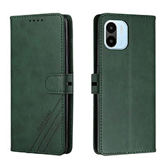 Leather Case Stands Flip Cover Holder H02X for Xiaomi Poco C51 Green