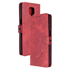 Leather Case Stands Flip Cover Holder H02X for Xiaomi Poco M2 Pro Red