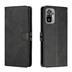 Leather Case Stands Flip Cover Holder H02X for Xiaomi Poco M5S Black