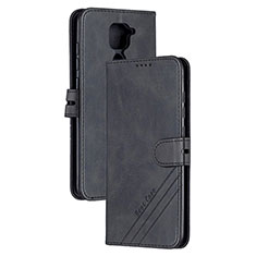 Leather Case Stands Flip Cover Holder H02X for Xiaomi Redmi 10X 4G Black