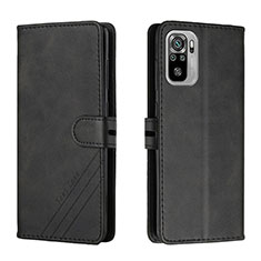 Leather Case Stands Flip Cover Holder H02X for Xiaomi Redmi Note 11 SE India 4G Black