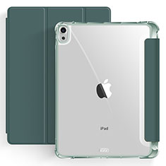 Leather Case Stands Flip Cover Holder H03 for Apple iPad Air 5 10.9 (2022) Midnight Green