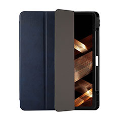Leather Case Stands Flip Cover Holder H03 for Apple iPad Pro 12.9 (2021) Blue