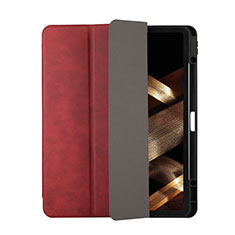 Leather Case Stands Flip Cover Holder H03 for Apple iPad Pro 12.9 (2021) Red