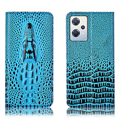 Leather Case Stands Flip Cover Holder H03P for OnePlus Nord CE 2 Lite 5G Sky Blue