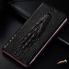 Leather Case Stands Flip Cover Holder H03P for Samsung Galaxy S21 FE 5G Black