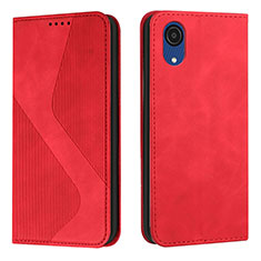 Leather Case Stands Flip Cover Holder H03X for Samsung Galaxy A03 Core Red