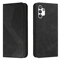 Leather Case Stands Flip Cover Holder H03X for Samsung Galaxy A13 4G Black