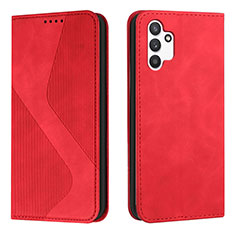Leather Case Stands Flip Cover Holder H03X for Samsung Galaxy A13 4G Red