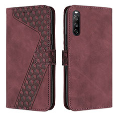 Leather Case Stands Flip Cover Holder H03X for Sony Xperia 10 IV SO-52C Brown