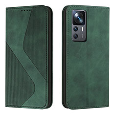 Leather Case Stands Flip Cover Holder H03X for Xiaomi Mi 12T 5G Green