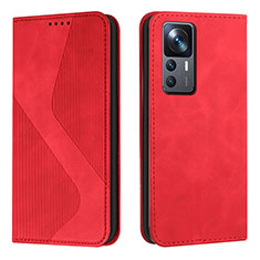 Leather Case Stands Flip Cover Holder H03X for Xiaomi Mi 12T 5G Red