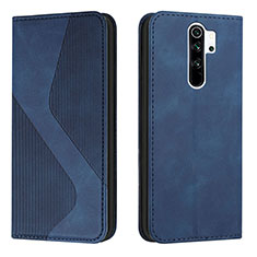 Leather Case Stands Flip Cover Holder H03X for Xiaomi Poco M2 Blue