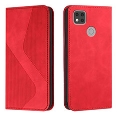 Leather Case Stands Flip Cover Holder H03X for Xiaomi Redmi 9 Activ Red