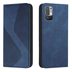 Leather Case Stands Flip Cover Holder H03X for Xiaomi Redmi Note 11 SE 5G Blue