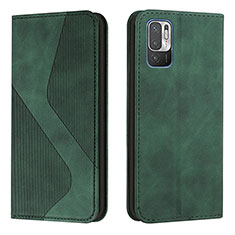 Leather Case Stands Flip Cover Holder H03X for Xiaomi Redmi Note 11 SE 5G Green