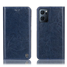 Leather Case Stands Flip Cover Holder H04P for OnePlus Nord CE 2 5G Blue