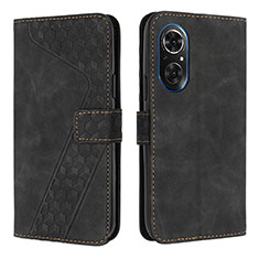 Leather Case Stands Flip Cover Holder H04X for Huawei Honor 50 SE 5G Black