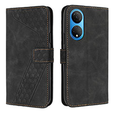 Leather Case Stands Flip Cover Holder H04X for Huawei Honor X7 Black