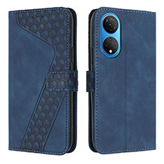 Leather Case Stands Flip Cover Holder H04X for Huawei Honor X7 Blue