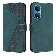 Leather Case Stands Flip Cover Holder H04X for Huawei Honor X7 Green