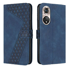 Leather Case Stands Flip Cover Holder H04X for Huawei P50 Blue