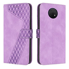 Leather Case Stands Flip Cover Holder H04X for Nokia G20 Purple