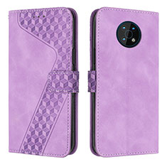 Leather Case Stands Flip Cover Holder H04X for Nokia G50 5G Purple