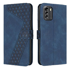 Leather Case Stands Flip Cover Holder H04X for Nokia G60 5G Blue