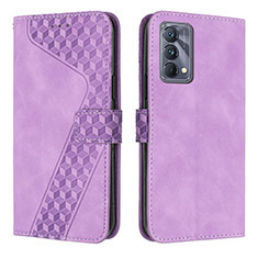 Leather Case Stands Flip Cover Holder H04X for Realme GT Master 5G Purple