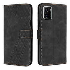 Leather Case Stands Flip Cover Holder H04X for Vivo Y32t Black